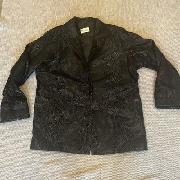 Bettina Rizzi Buenos Aires- Roma Croc Suede Jacket Size XL Womans - Picture 4 of 4